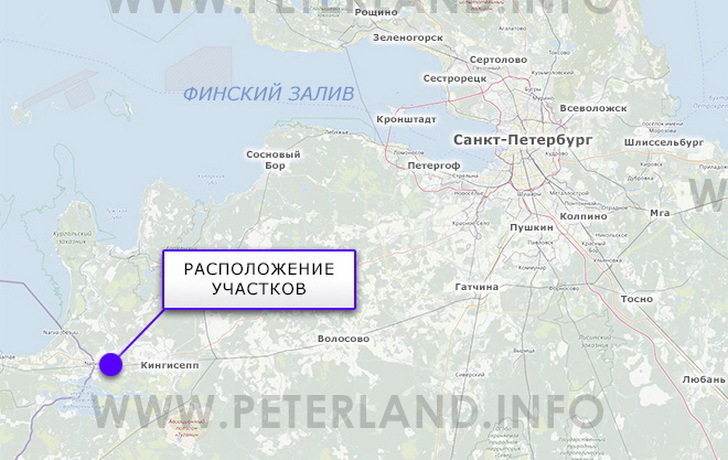 земельные участки Иввангород на карте